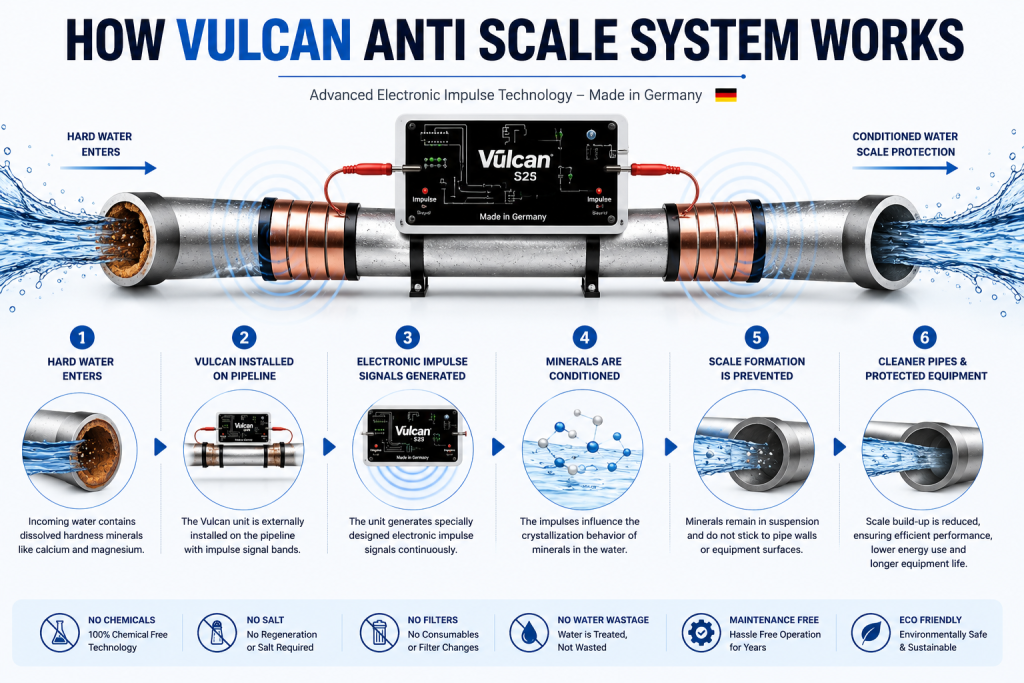 hoe vulcan anti scale system works